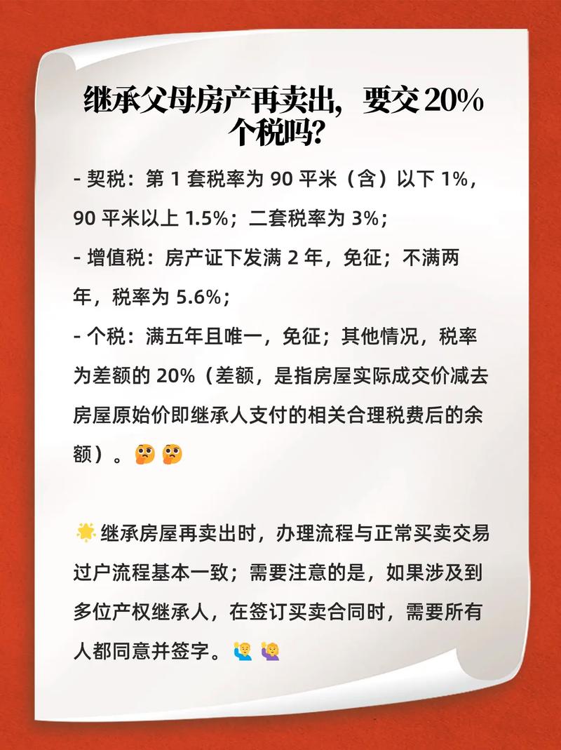 继承的房产买卖(继承的房产买卖要交多少税)