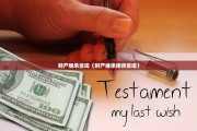 财产继承咨询（财产继承律师咨询）